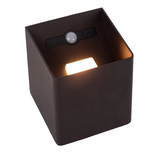 Lucide VERTIGO - wiederaufladbare Wandleuchte Innen/Außen - Akku/Batterie - LED Dim. - 1x6W 2700K - IP54 - Bewegungssensor - Magnetisch - Schwarz - detail 1